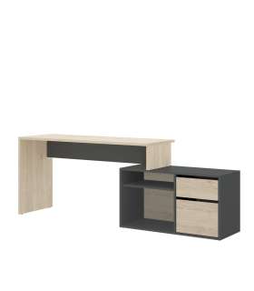 Rox natural/white gloss office table.
