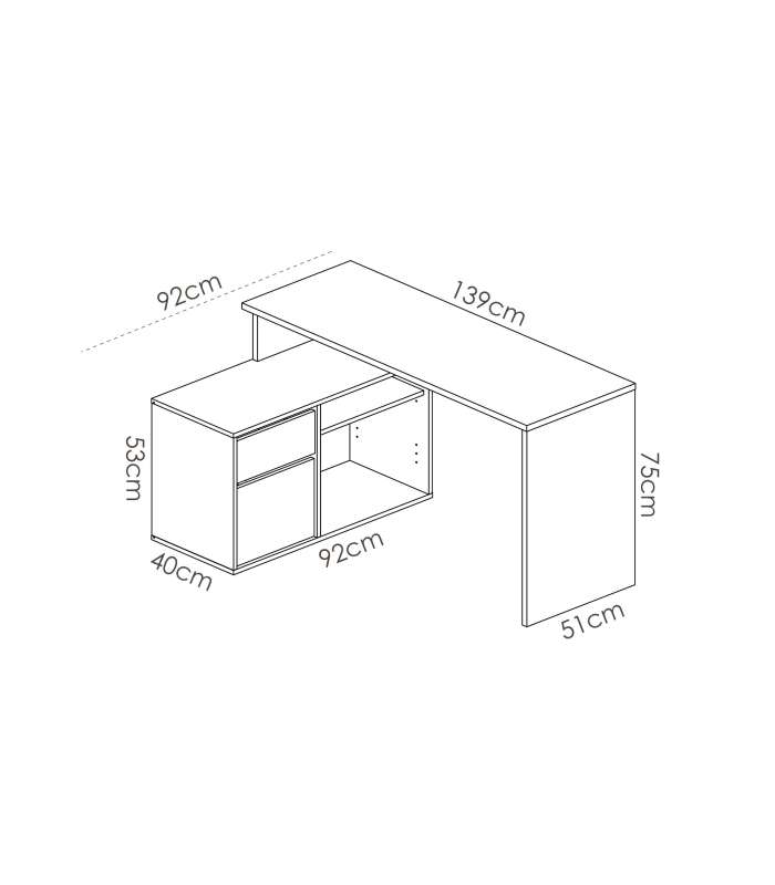 Mesa de Santa Elena em grafite natural 75 cm(altura)139