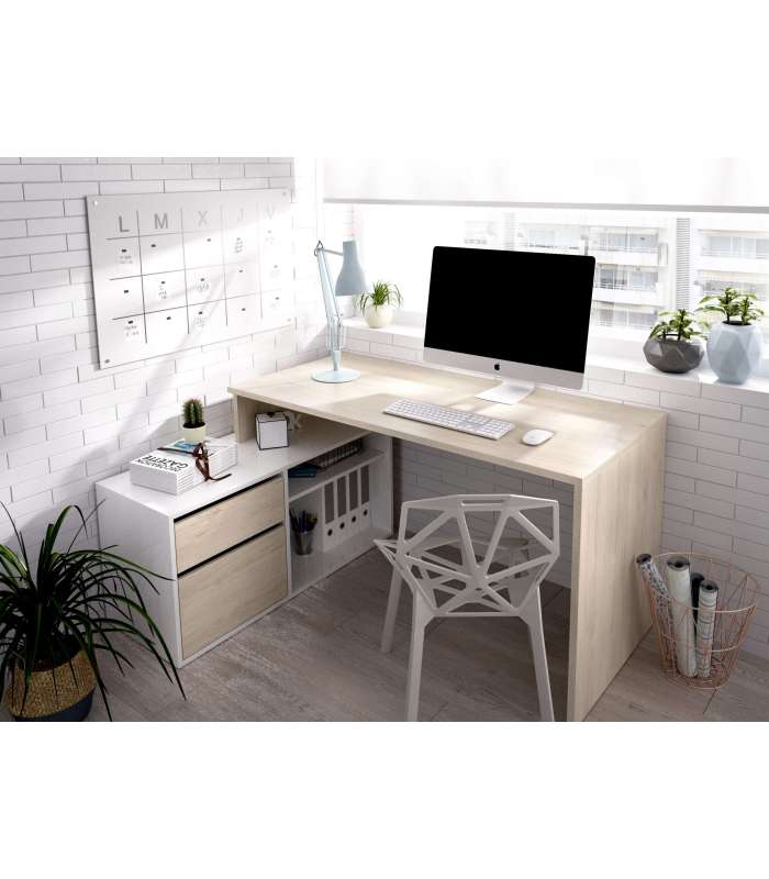 copy of Rox natural/white gloss office table.