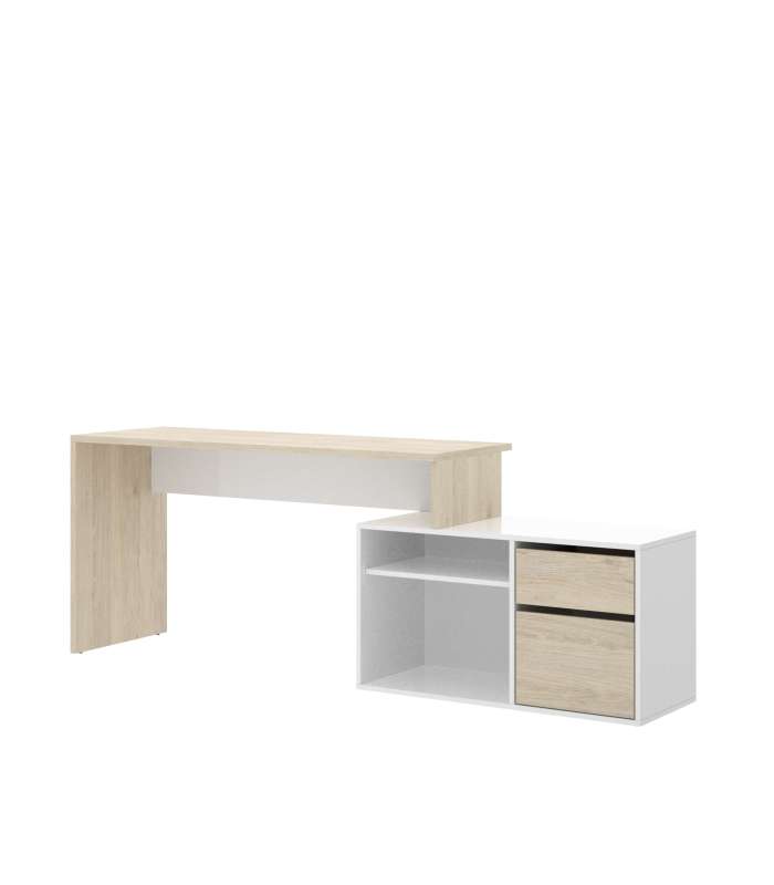 copy of Rox natural/white gloss office table.