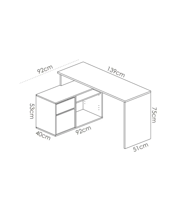 copy of Rox natural/white gloss office table.