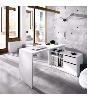copy of Rox natural/white gloss office table.