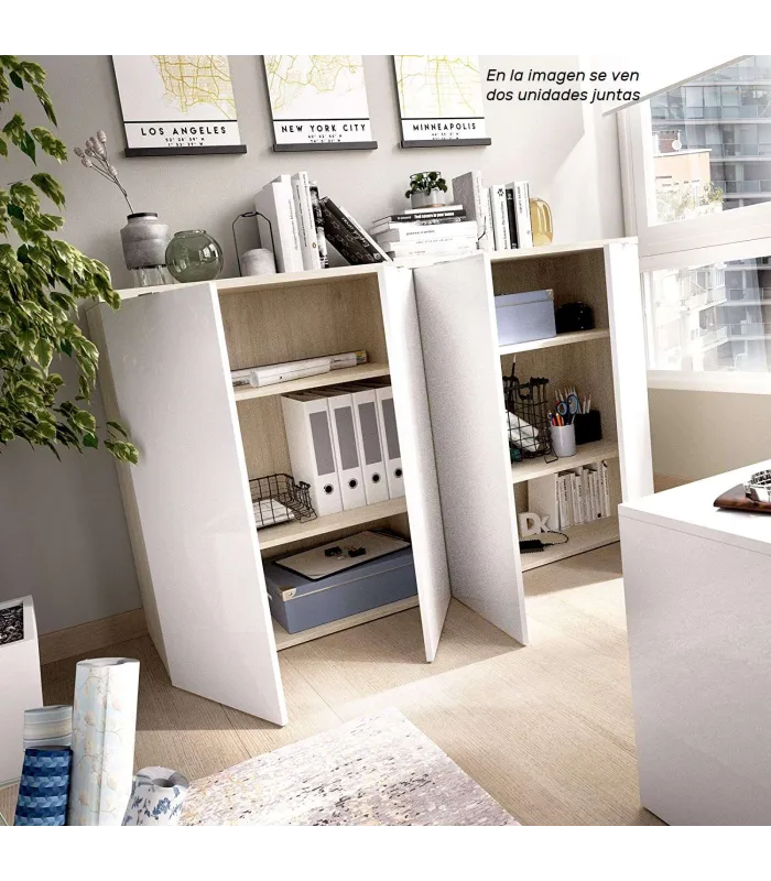 Armario bajo 2 puertas blancas, 79x96x40 cm