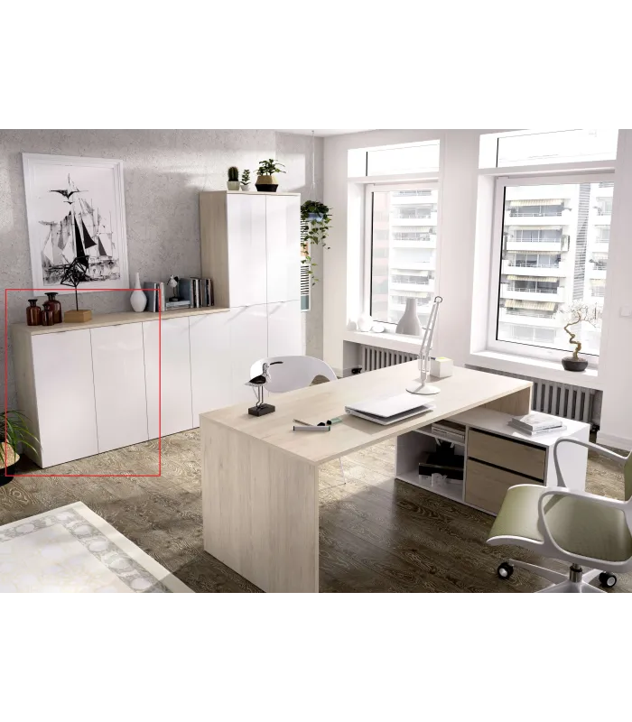 Santa Elena 2 portes battantes en finition blanc brillant 79 cm