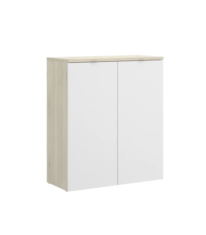 Armario bajo 2 puertas blancas, 79x96x40 cm