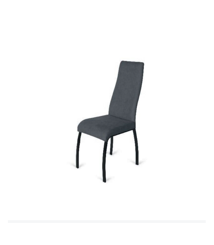 Pack of 4 Dora chairs in stone or gray fabric finish.