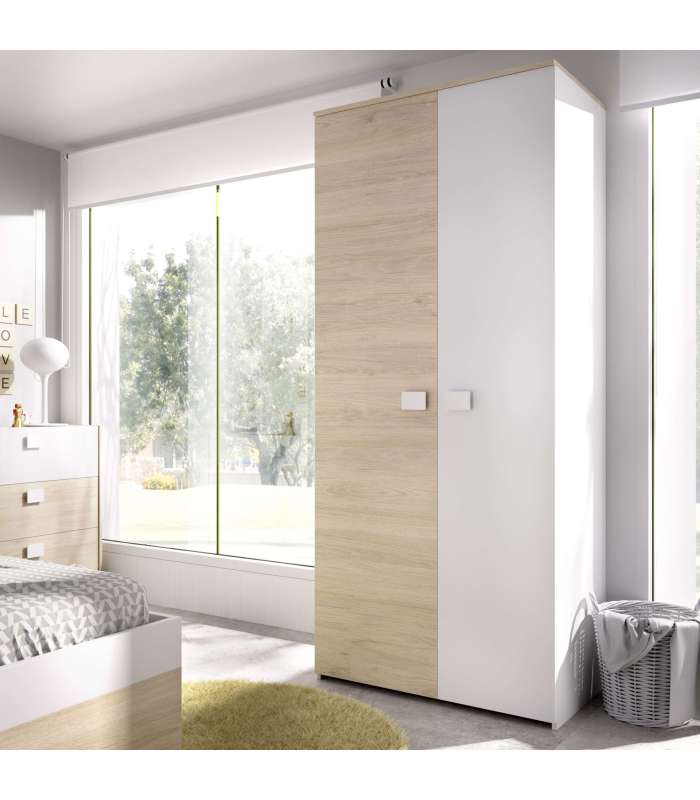 Wardrobe wardrobe 2 doors Dina 90 cm wide.