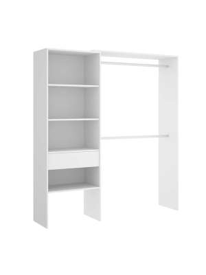 Dresser Siles branco com 3 prateleiras e 1 gaveta