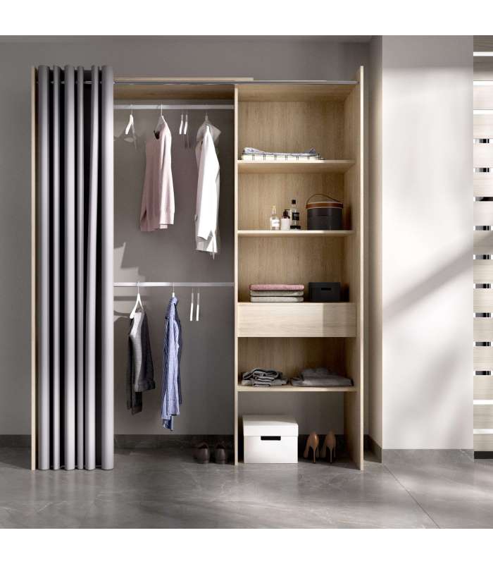 copy of Dressing room Suit for bedroom with curtain,3 shelves