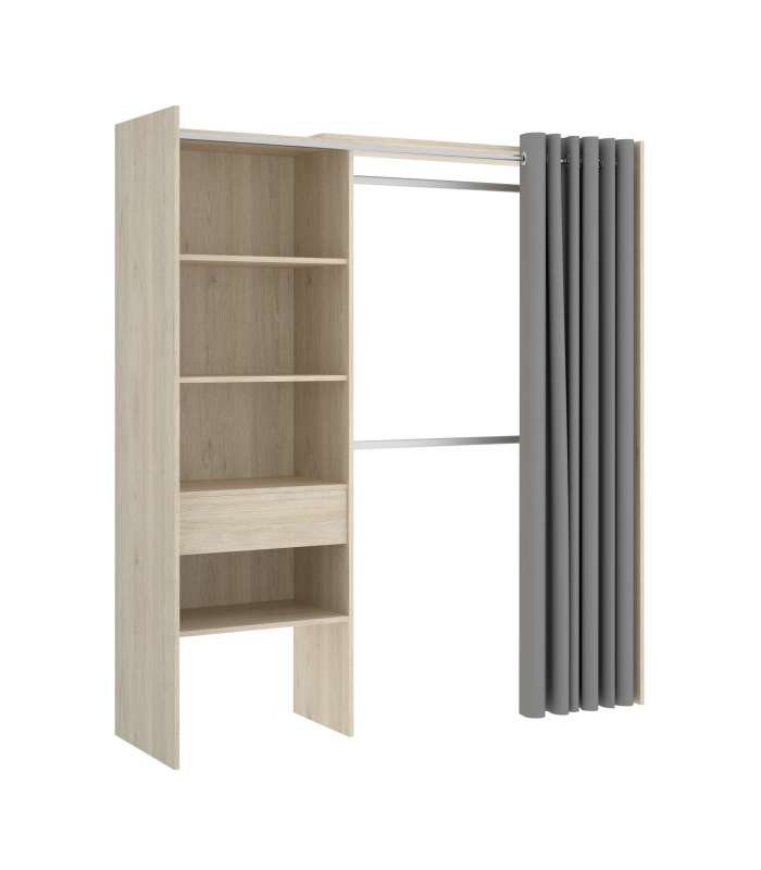 copy of Dressing room Suit for bedroom with curtain,3 shelves