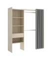 copy of Dressing room Suit for bedroom with curtain,3 shelves and 1 drawer.