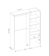 copy of Dressing room Suit for bedroom with curtain,3 shelves