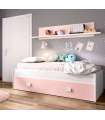 Bed nest Noa 1 drawer and shelf various colors.