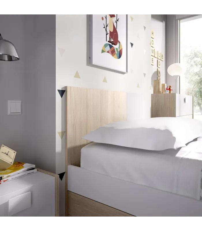 Santisteban Cama de 90 cm para quarto jovem 79 cm(altura)97