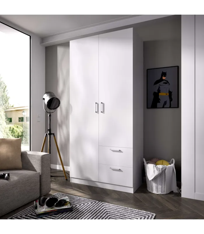 Roupeiro 2 portas 2 gavetas Huesa 215 cm(altura)100