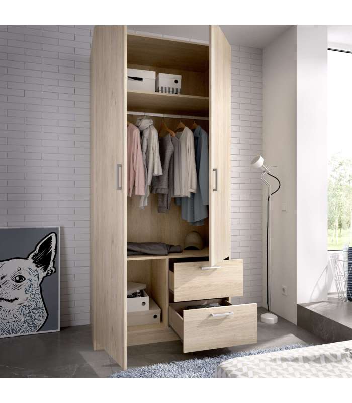 copy of Wardrobe 2 doors 2 Maxi drawers 100 cm wide