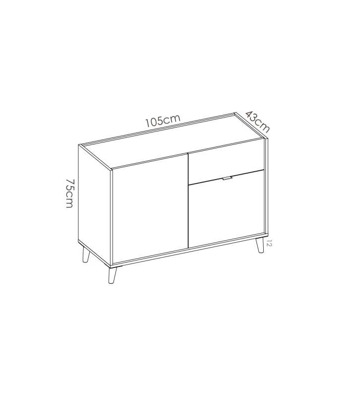 copy of Sideboard 3 Kloe doors for living room or kitchen.