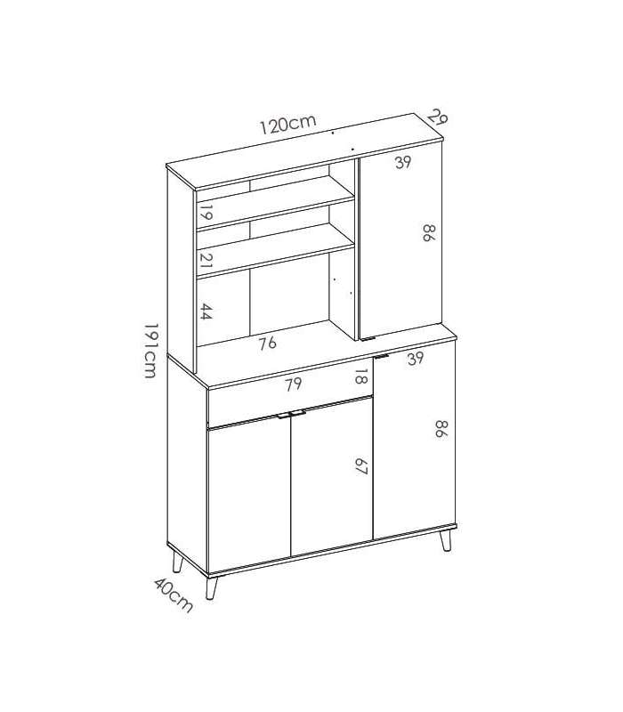 copy of Siena vertical sideboard furniture 2 doors 1 shelf.