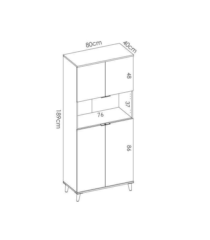 copy of Siena vertical sideboard furniture 2 doors 1 shelf.