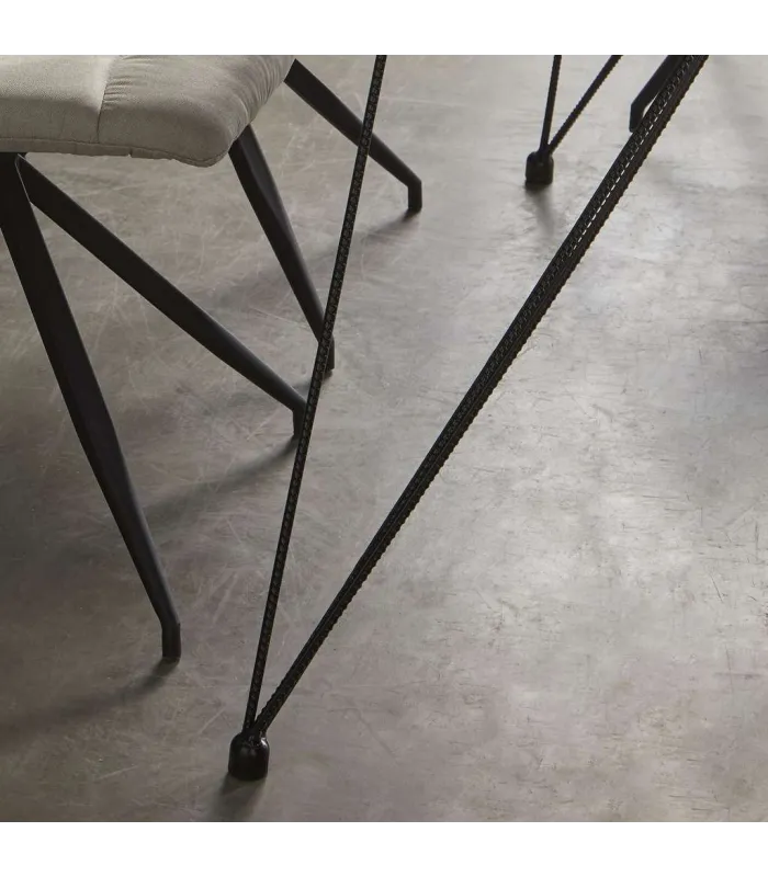 Mesa de cocina Md-Sally, cristal transparente, 140x90x75cm