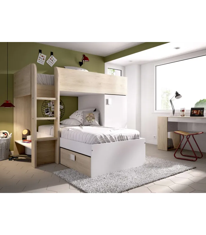 Conjunto reversível do leito do comboio Baeza em branco natural