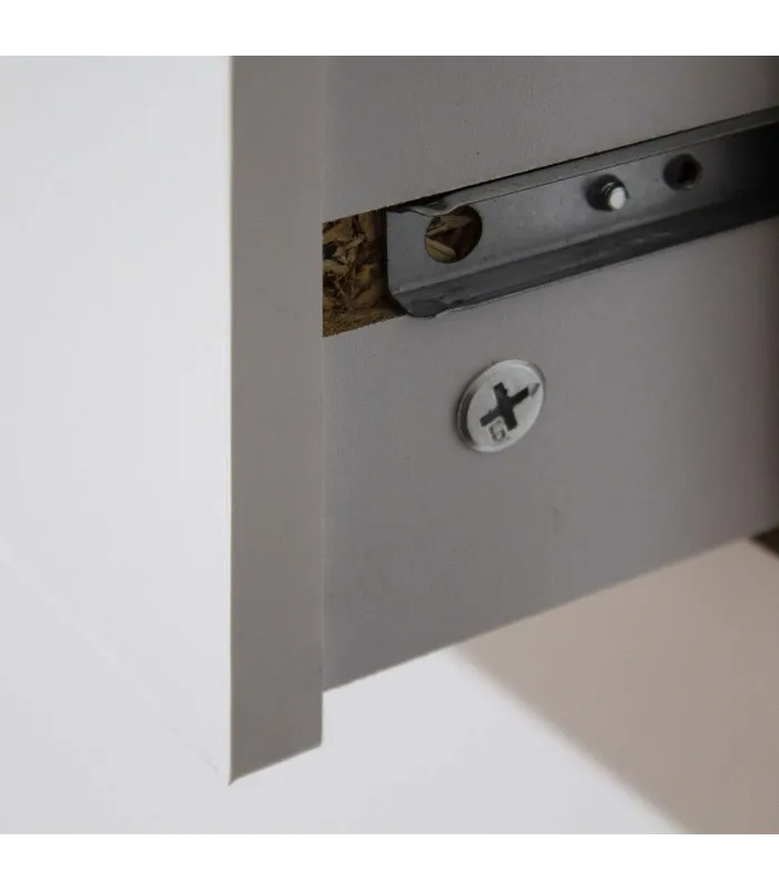 Armario Zapatero Blanco 3 trampones y 1 cajón, 78x24x140 cm