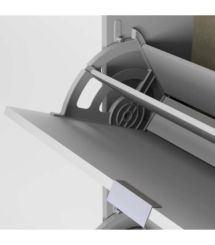 Armario Zapatero 3 trampones Maletas blanco 60x117x23.5 cm