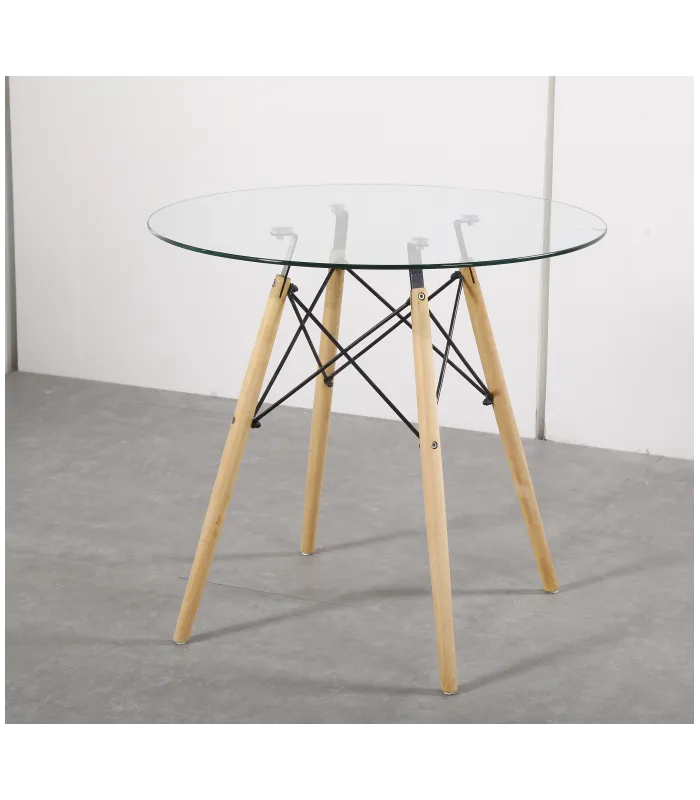 Mesa redonda Md-Velez blanca, 80cm de diámetro