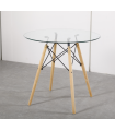 Md-Velez mesa redonda de cozinha, acabamento branco, 80cm(largura) 74cm(altura) 80cm(profundidade).