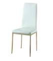 Pack de 4 sillas Md-Galera tapizadas en tejido PU blanco, 93cm(alto) 43cm(ancho) 42.5cm(largo)