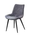 Pack de 4 sillas Md-Orce tapizadas en textil gris, 84cm(alto) 55cm(ancho) 63cm(largo)