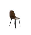 Pack de 4 sillas Md-Hamer tapizadas en textil marrón, 88cm(alto) 54.5cm(ancho) 45cm(largo)
