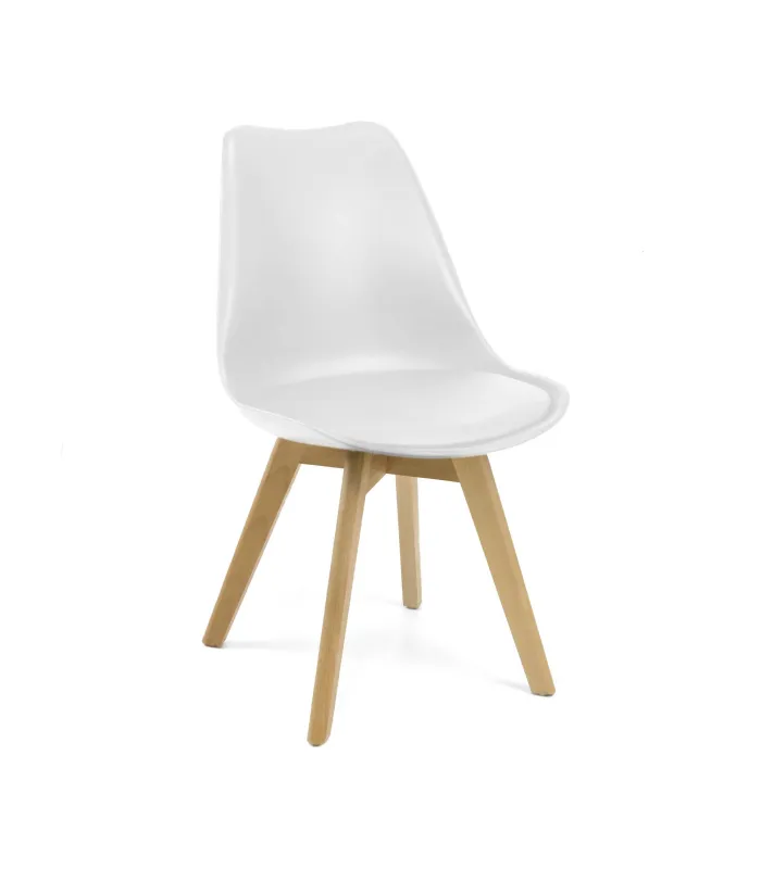 Pack de 4 sillas Md-Nevada en polipropileno blanco