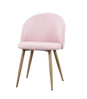 Pack de 4 sillas Md-Alamedilla tapizado en textil rosa claro