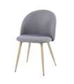 Pack de 4 sillas Md-Alamedilla tapizado en textil gris, 78cm(alto) 51cm(ancho) 55cm(largo)
