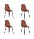 Pack de 4 sillas Md-Hamer tapizadas en textil gris, 88cm(alto)