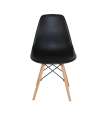 Pack de 4 sillas Md-Velez acabado en polipropileno negro, 83cm(alto) 50.5cm(ancho) 46.5cm(largo)