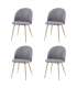 HB-HOME pack de 4 sillas Conjunto de 4 cadeiras James estofadas