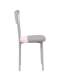 Pack de 4 sillas Md-Salar tapizadas en polipiel gris/rosa