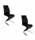 Pack de 2 sillas Unique tapizadas en tejido PU negro