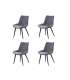 Pack de 4 sillas Md-Orce tapizadas en textil gris, 84cm(alto)
