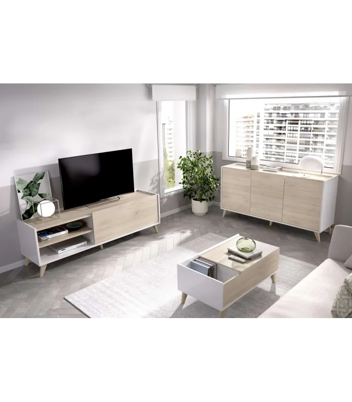Ensemble de salon Cazalilla-6: buffet, meuble TV et table basse