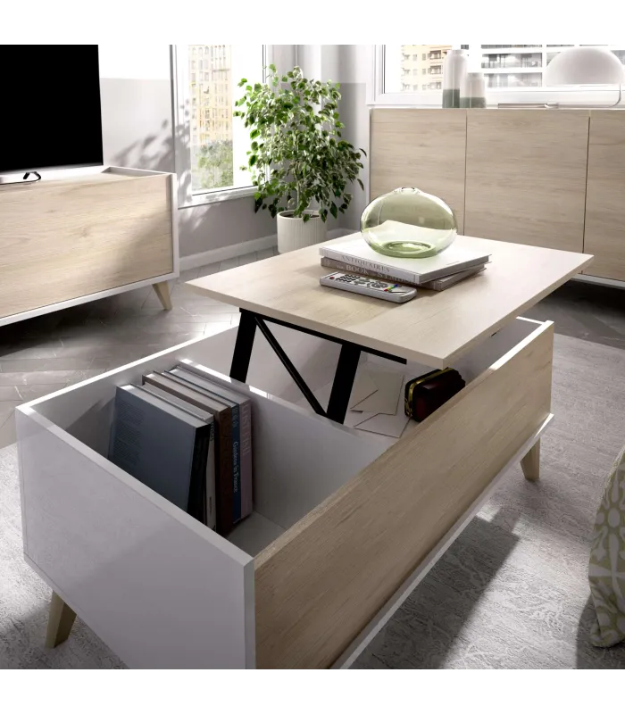 Ensemble de salon Cazalilla-6: buffet, meuble TV et table basse