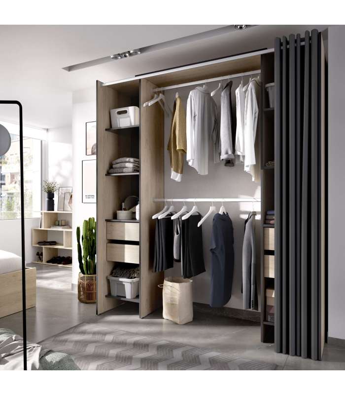 copy of Suit dressing room for bedroom with curtain and 10