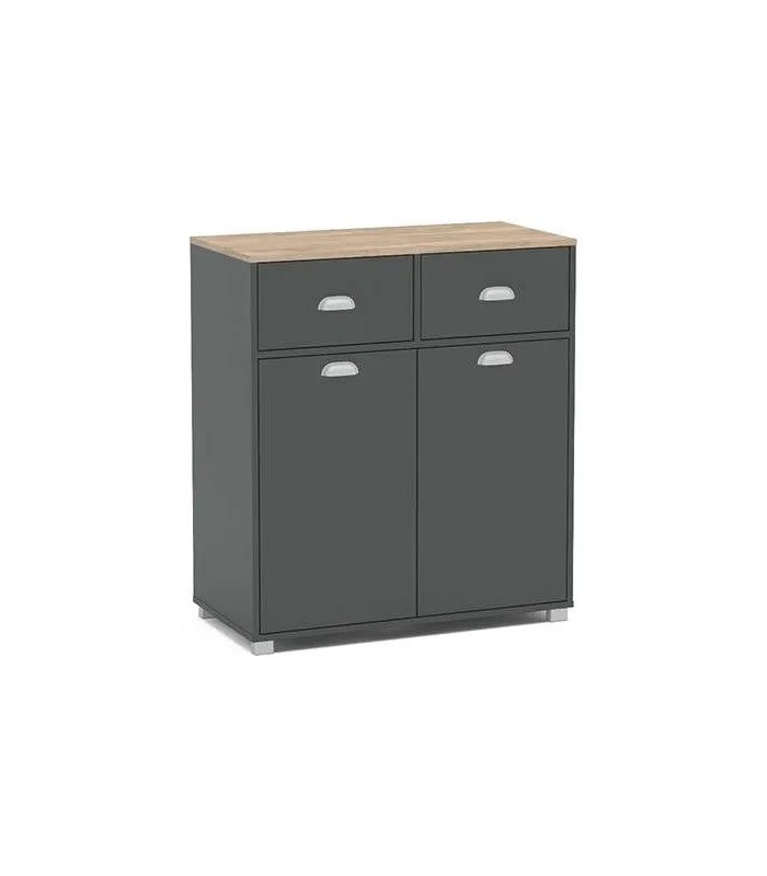 Mueble Buffet 2 puertas y 2 cajones gris grafito