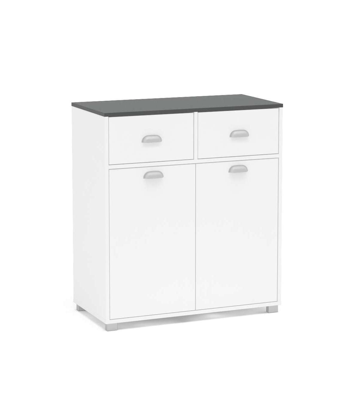 Mueble bajo BASIC blanco 1 puerta + 1 cajón fabricado en aglomerado 40 x 70  cm