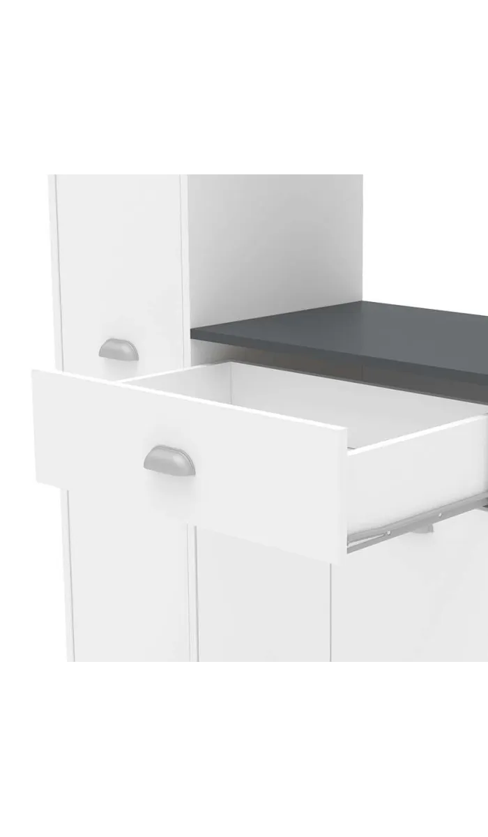 Mueble Buffet alto 3 puertas y 1 cajón blanco