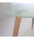 Mesa de estudio acabado cristal translucido, 74cm(alto) x