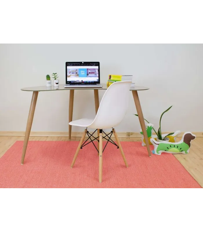Mesa de estudio Md-Polar, cristal marrón, 120x60x74 cm