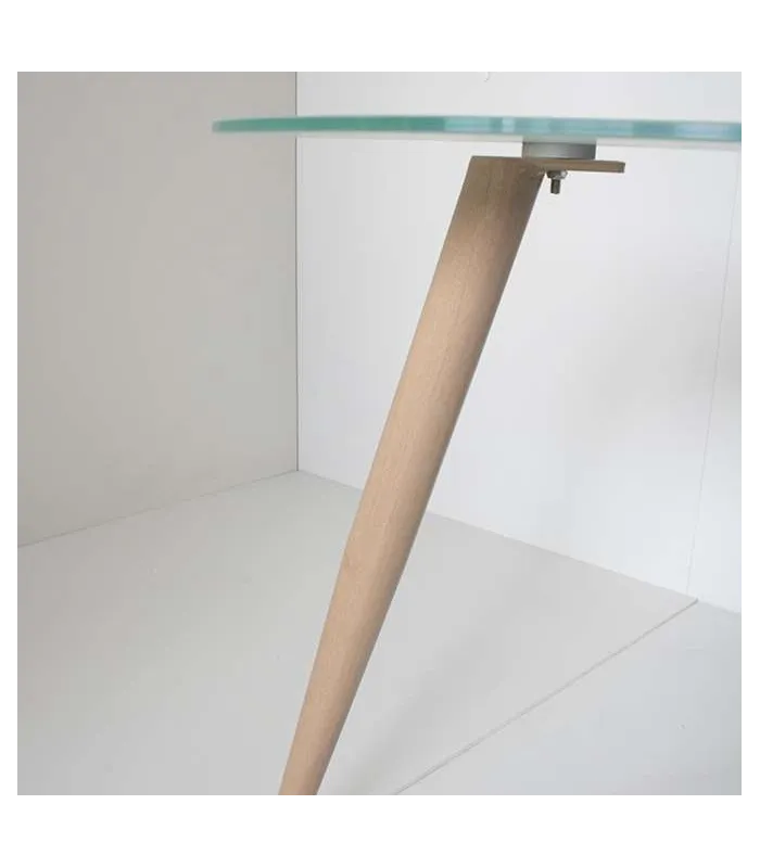 Mesa de estudio Md-Polar, cristal marrón, 120x60x74 cm